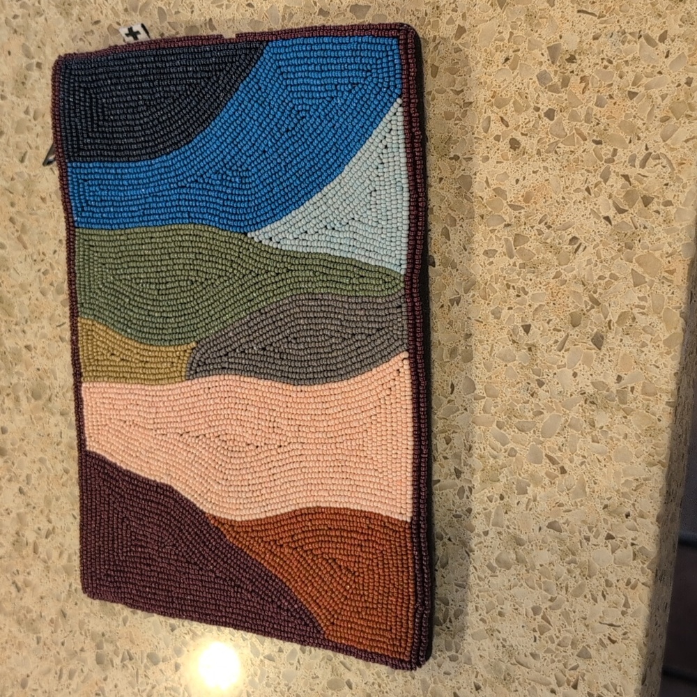 INK+ALLOY Beaded Zippered Clutch